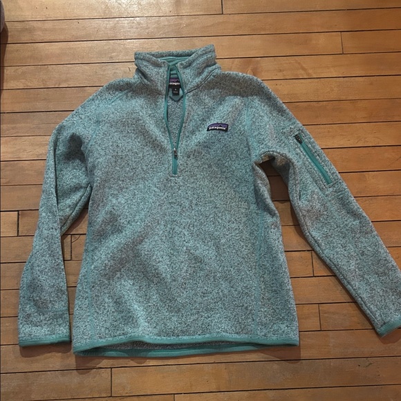 EUC Patagonia Seafoam Green Fleece Pullover - Picture 9 of 10